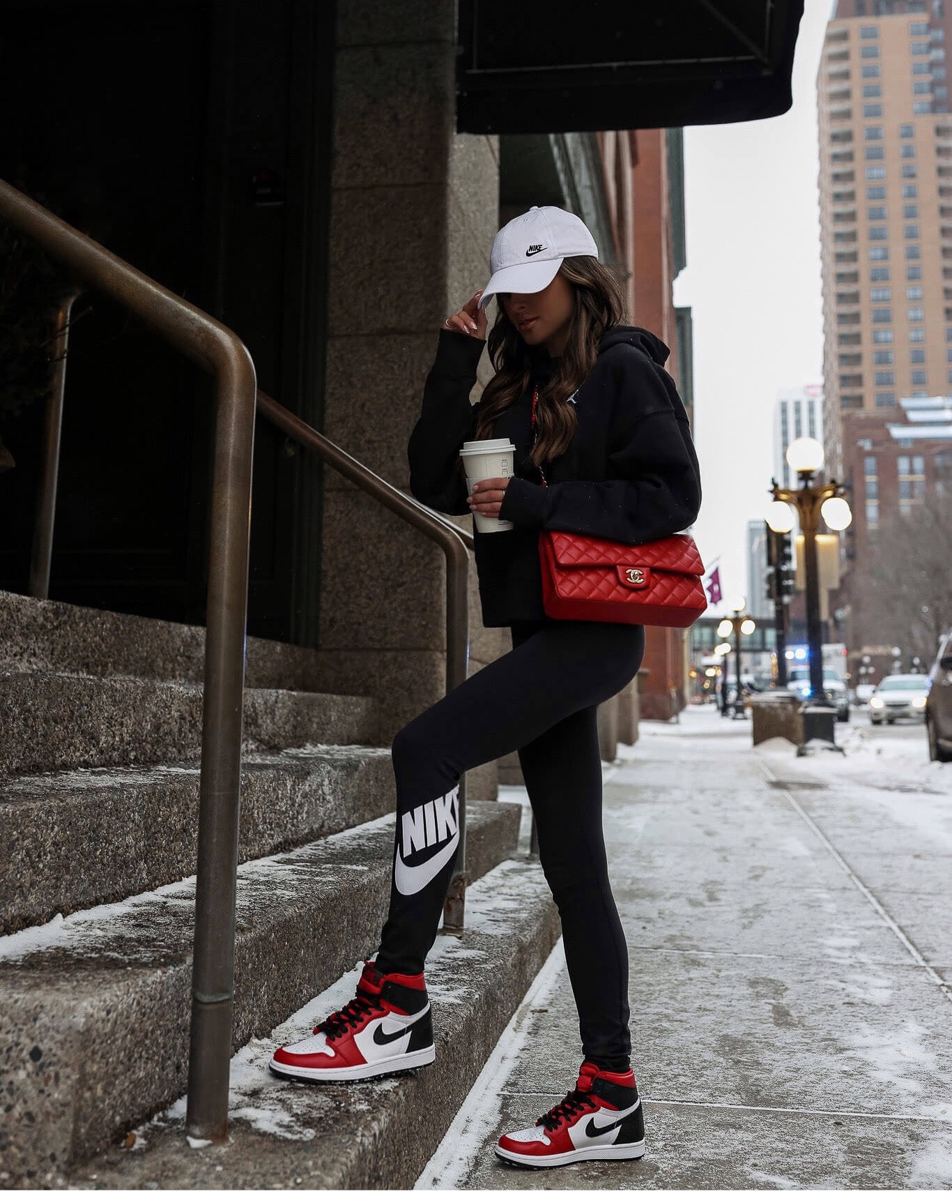 red jordan leggings