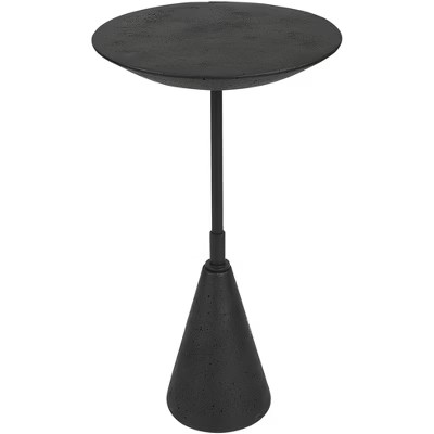 Uttermost Midnight 12 1/2" Wide Black Stone Round Accent Table | Target