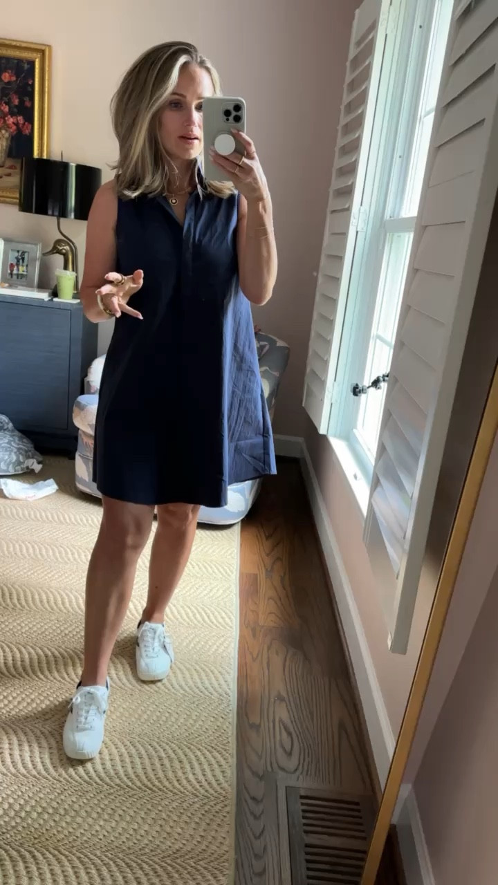 This navy summer dress would be perfect for the 4th of July. I have a size XS. Use the code YOUROCK for 20% off! 

#LTKSeasonal #LTKShoeCrush #LTKStyleTip