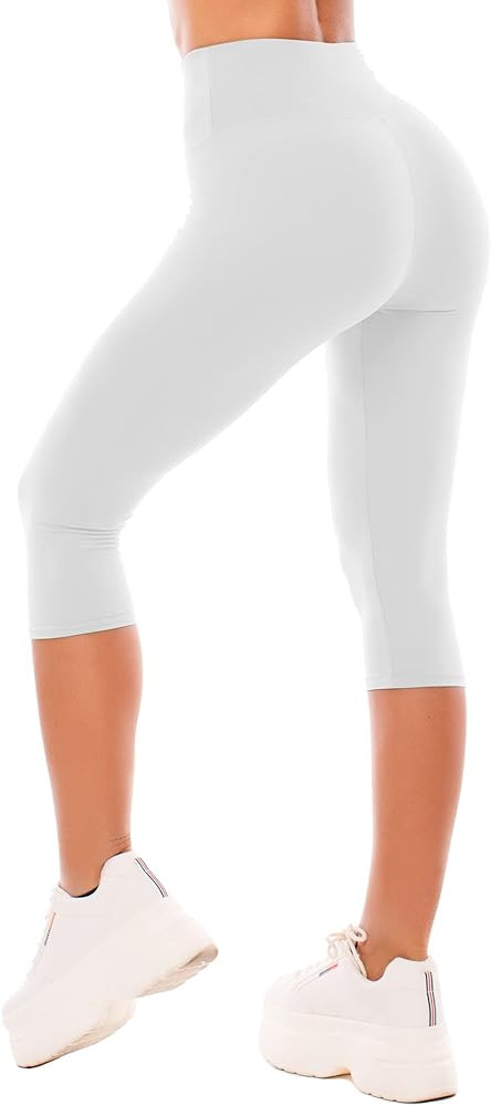SINOPHANT High Waisted Leggings for Women - Full Length Capri Buttery Soft Yoga Pants for Workout... | Amazon (US)