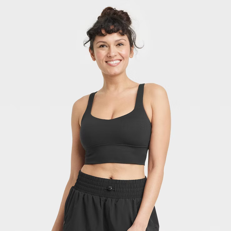 Women's Light Support Strappy Longline Sports Bra - All in Motion™ | Target