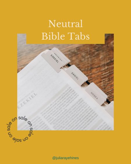 Neutral Bible Tabs ON SALE from The Daily Grace Co. ✨

The quality of these are perfect for handling my bible daily and I love that I can flip to the books so much easier.