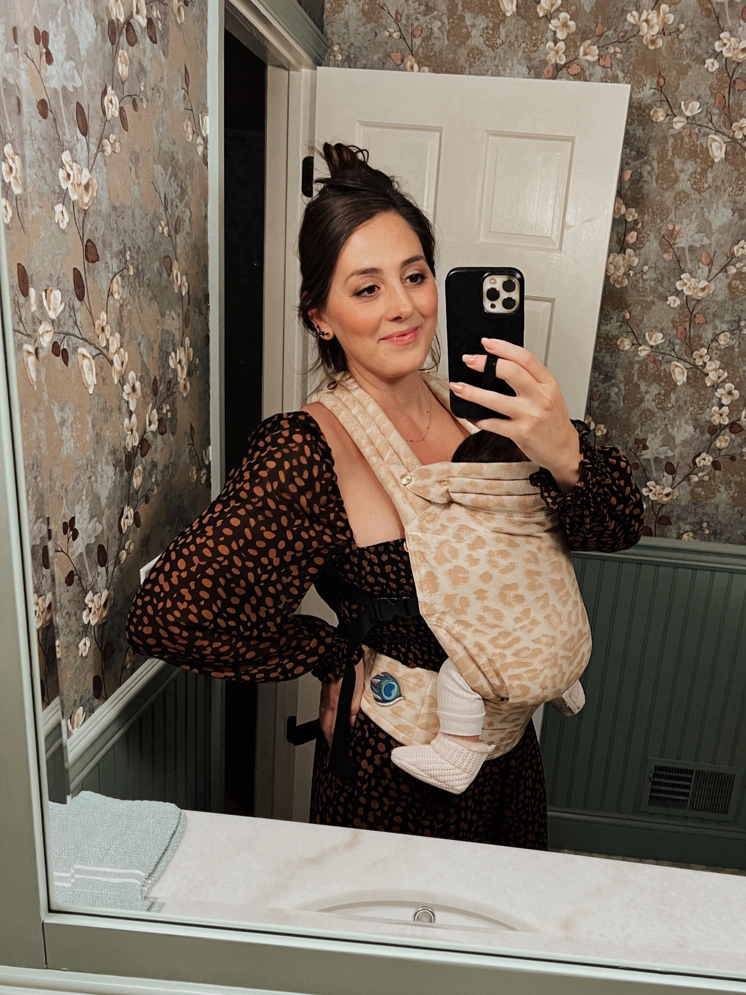 Holiday dress on sale with code HOLIDAY 👗 boots are also on sale, carrier is artipoppe! 

#LTKCyberWeek #LTKbaby #LTKsalealert