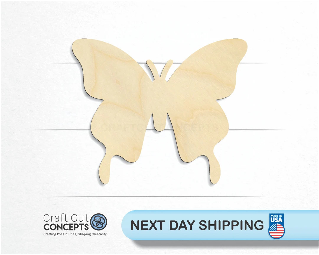 Swallow Tail Butterfly - Laser Cut Unfinished Wood Cutout Craft Shapes - Etsy | Etsy (US)