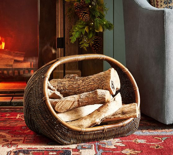 Amber Log Holder Basket | Pottery Barn (US)