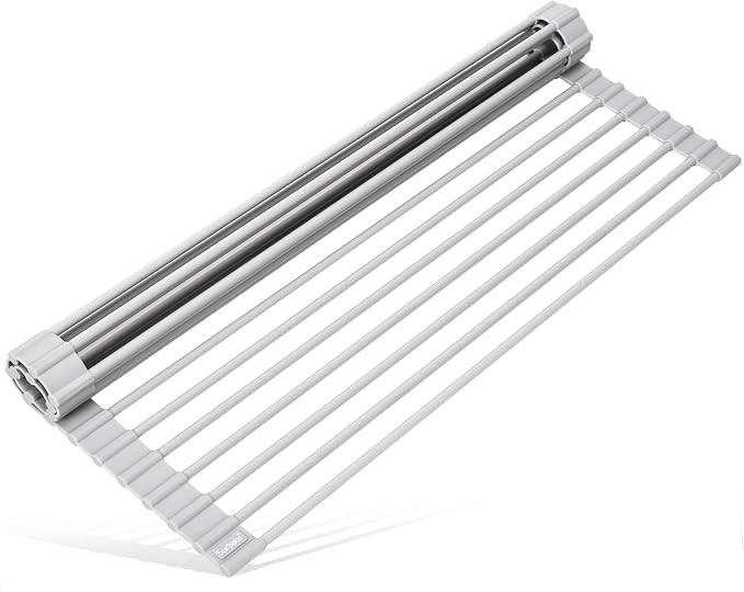 Surpahs 17.5 x 13.1 Inch Roll-Up Dish Drying Rack, Fits Across Sink Openings up to 16.5 Inches, H... | Amazon (US)