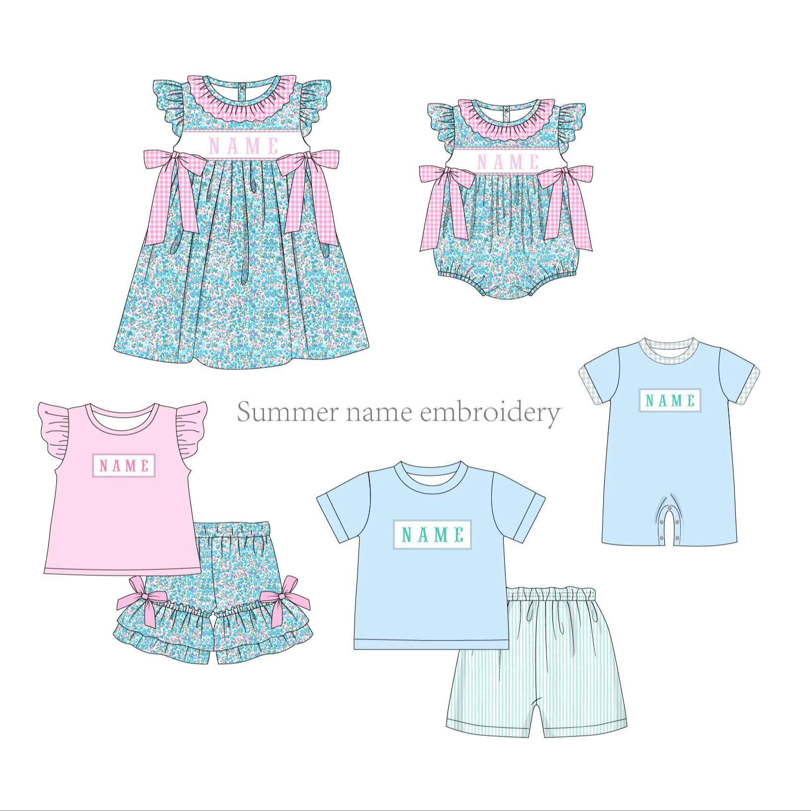 New Born 0-3T Jumpsuit Baby Boy Clothes Custom Name Embroidery Bubble Infant Floral Romper Sleeve... | AliExpress (US)