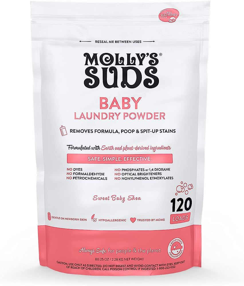 Molly's Suds Baby Laundry Detergent Powder | Removes Formula, Poop & Spit-Up Stains | Extra Gentl... | Amazon (US)