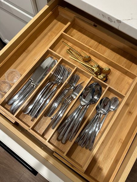 Amazon find
Silverware organizer
New silverware 
Gold spoons
Home decor
Home finds


#LTKunder50 #LTKFind #LTKhome