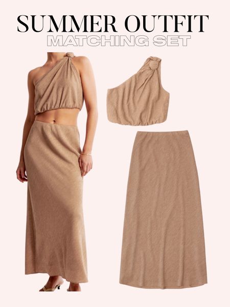 Linen summer set one shoulder cropped top with matching skirt xxs p

#LTKsalealert #LTKunder100 #LTKunder50