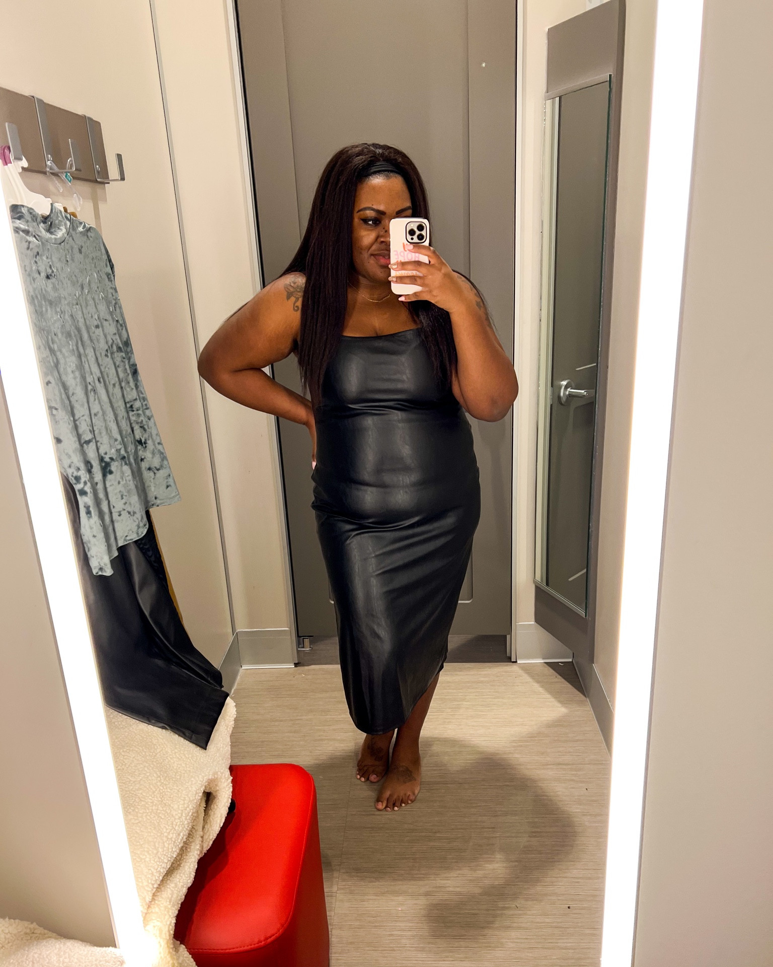 Wild fable faux leather midi dress is a must! Paired with a sexy heel it would be perfect a date night out.  

Target- midi dress- leather dress- sleeveless- sexy- date night- special occasion 

#LTKunder50 #LTKstyletip #LTKcurves