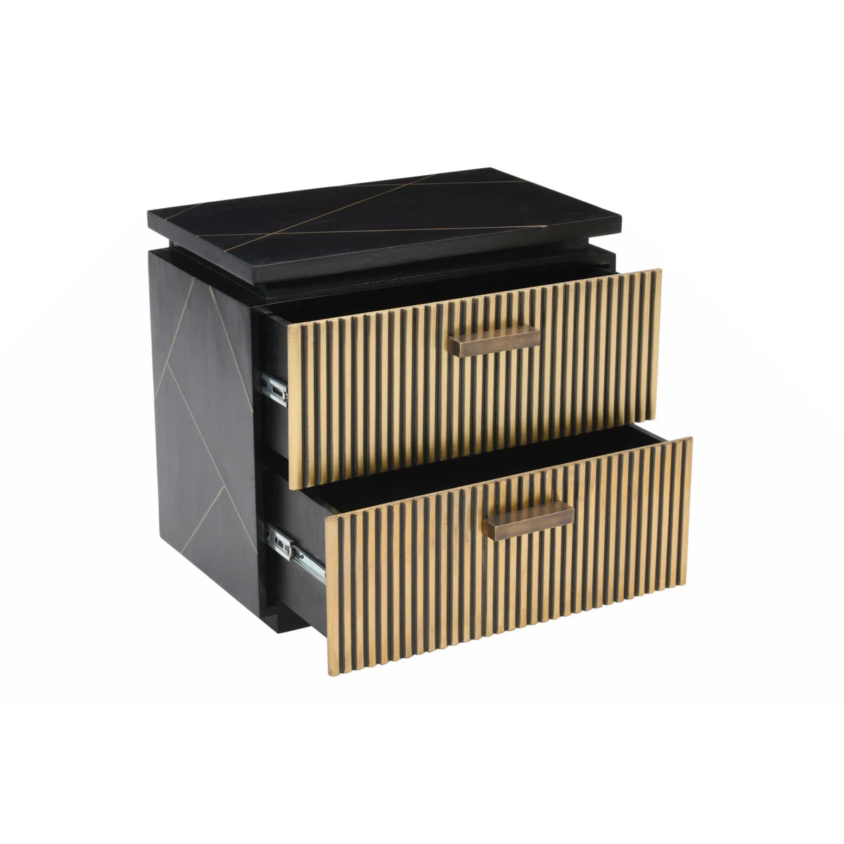 Modern Nightstand Bed Side Table Wood Nightstand Bedroom Nightstand 2-Drawer Nightstand | Wayfair North America