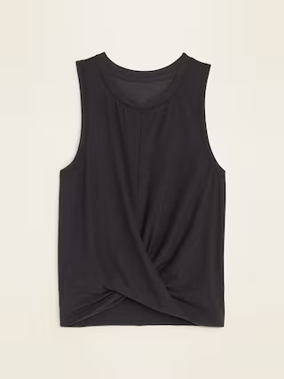 Breathe ON Twist-Hem Cropped Tank Top for Women | Old Navy (US)