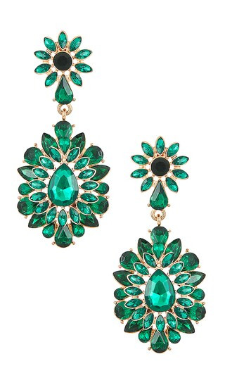 Her Majesty Earrings in Emerald | Revolve Clothing (Global)