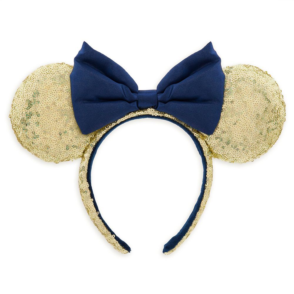 Minnie Mouse Sequin Ear Headband For Adults – Gold & Blue – Walt Disney World 50th Anniversar... | Disney Store