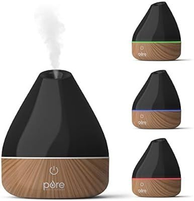 Pure Enrichment PureSpa Natural Essential Oil Diffuser (Black) – 200ml Water Tank Lasts Up to 10 Hou | Amazon (US)