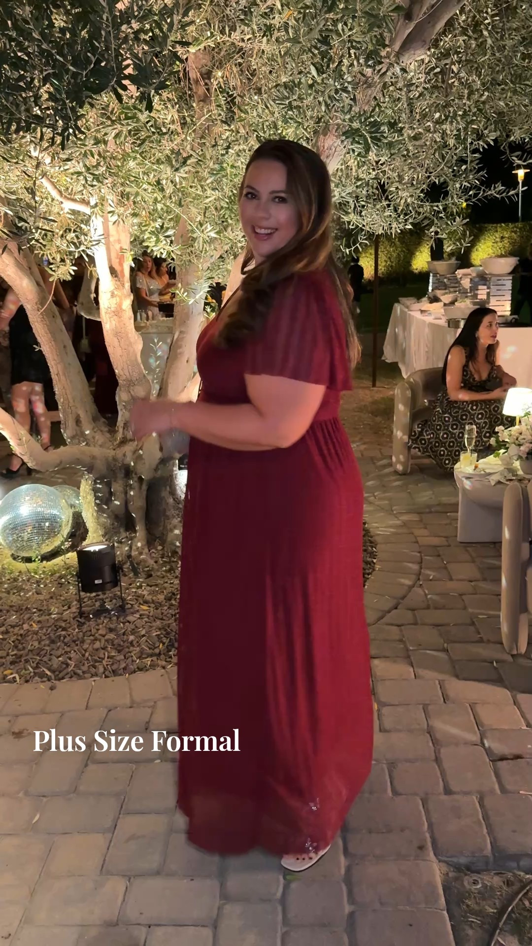 This sparkly formal gown comes in beautiful colors a perfect plus size wedding guest dress- and stretchy (aka comfy) true to size - wearing xxl as a 20W // 5’8” 

#LTKPlusSize