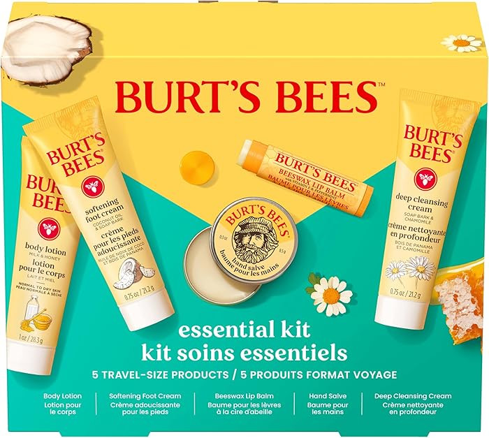 Burt's Bees Christmas Gifts - Essentials Everyday Set, 5 Travel Size Products for Stocking Stuffe... | Amazon (US)