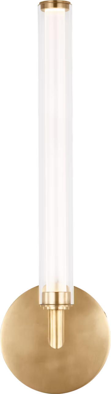 Visual Comfort Poza 16 sconce in hand-rubbed antique brass alabaster
