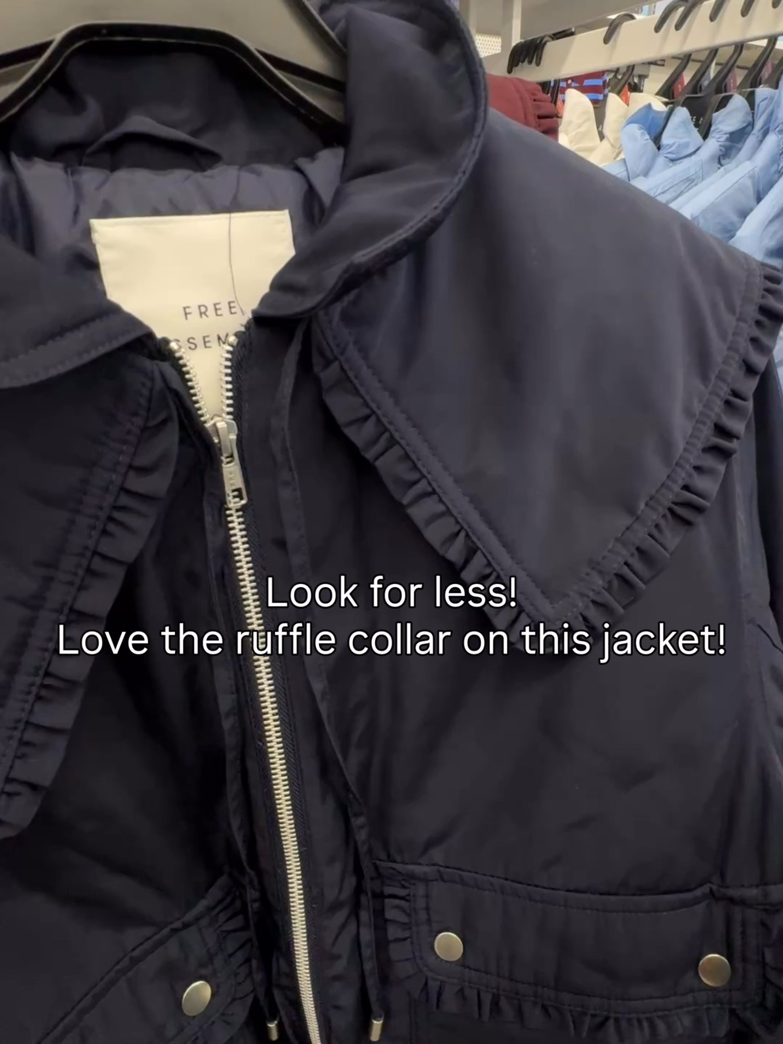 Walmart jacket with ruffle collar

#LTKootd
