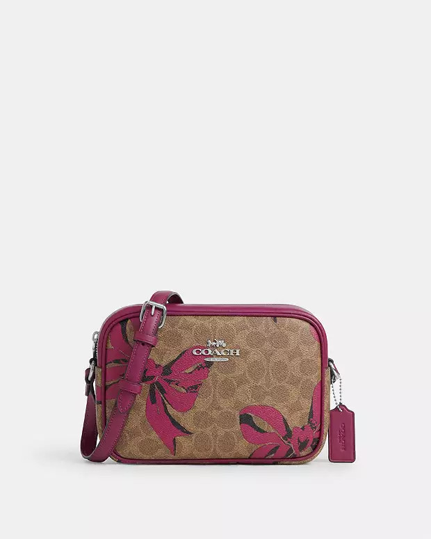 Jamie Camera Bag In Signature Canvas With Bow Print | Coach Outlet US