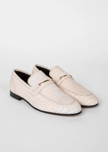 Women's Chilton Beige Embossed Loafers | Shop Premium Outlets