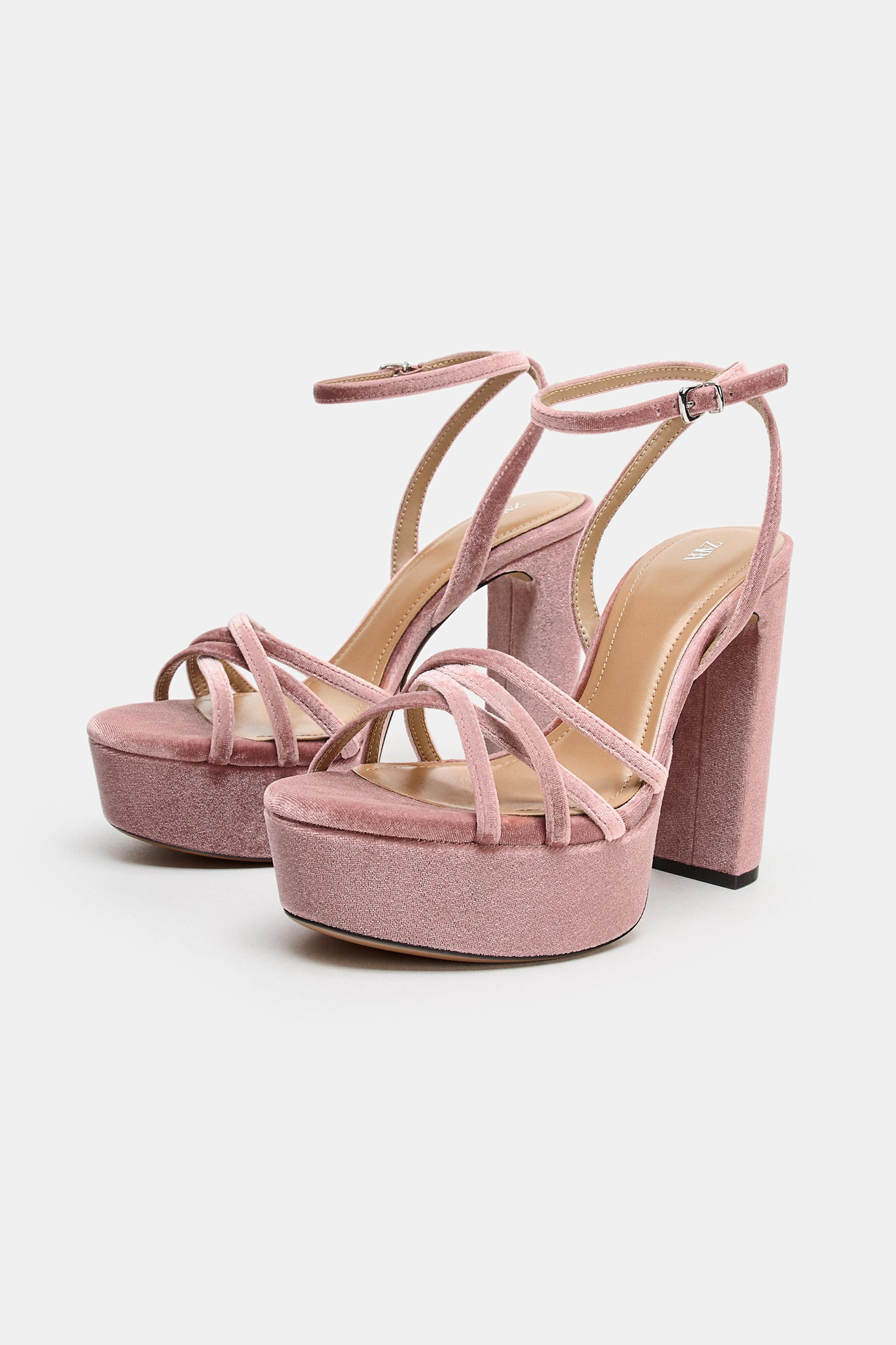 VELVET EFFECT PLATFORM SANDALS | Zara US