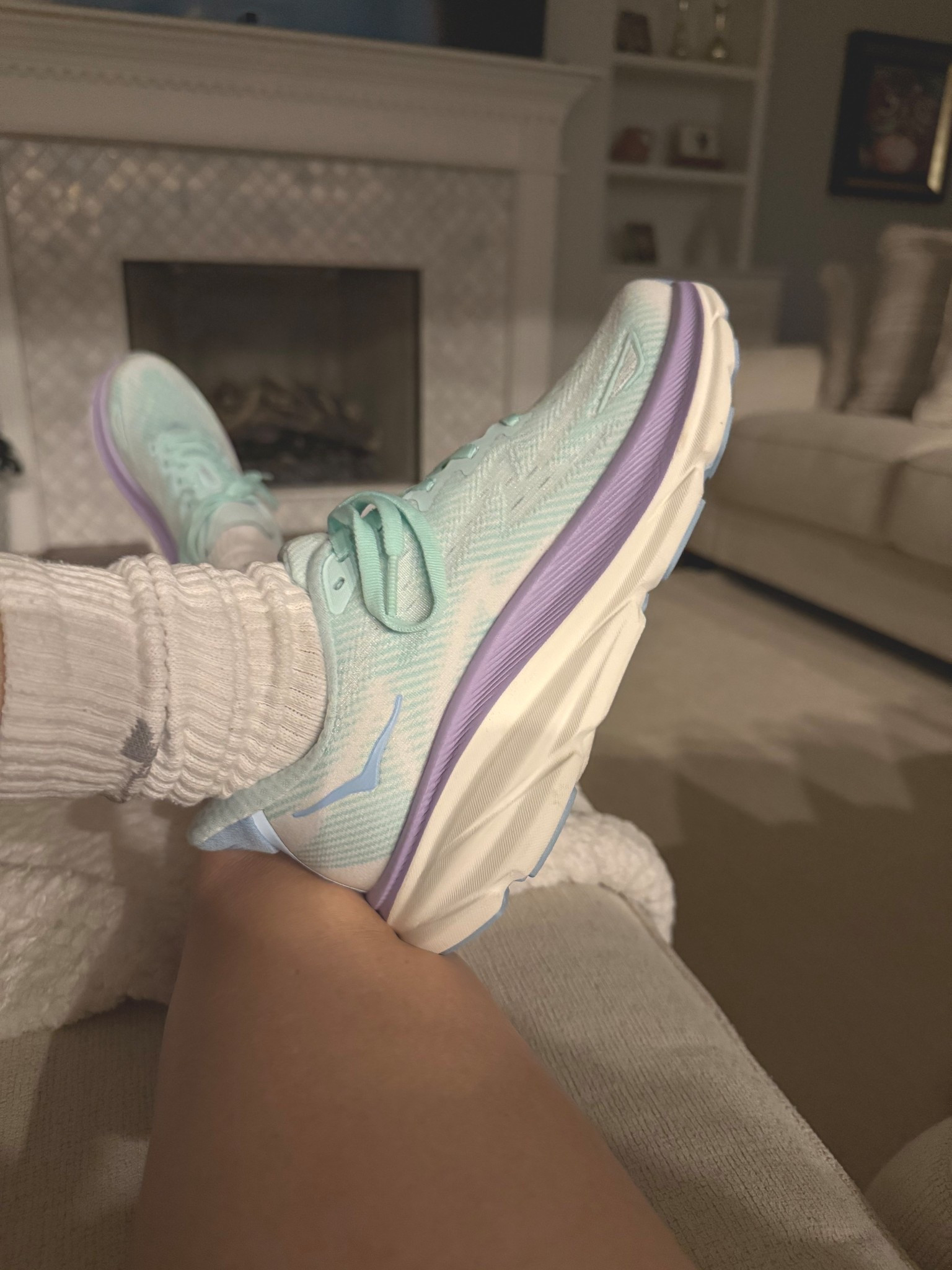 I swear I would never wear Hokas, and just got my 3rd pair of babies, by far the best shoe for fitness, cardio, mommin’ you name it👏🏻👏🏻👏🏻 