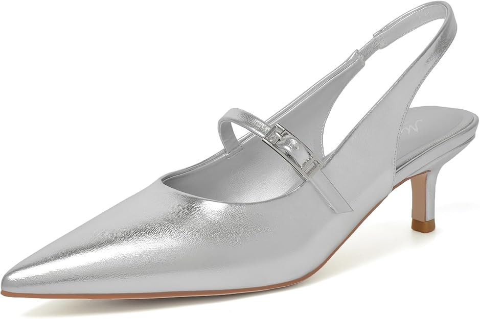 Mostrin Kitten Heels for Women Slingback Pointed Closed Toe Heels Women's Pumps Shoes for Wedding... | Amazon (US)
