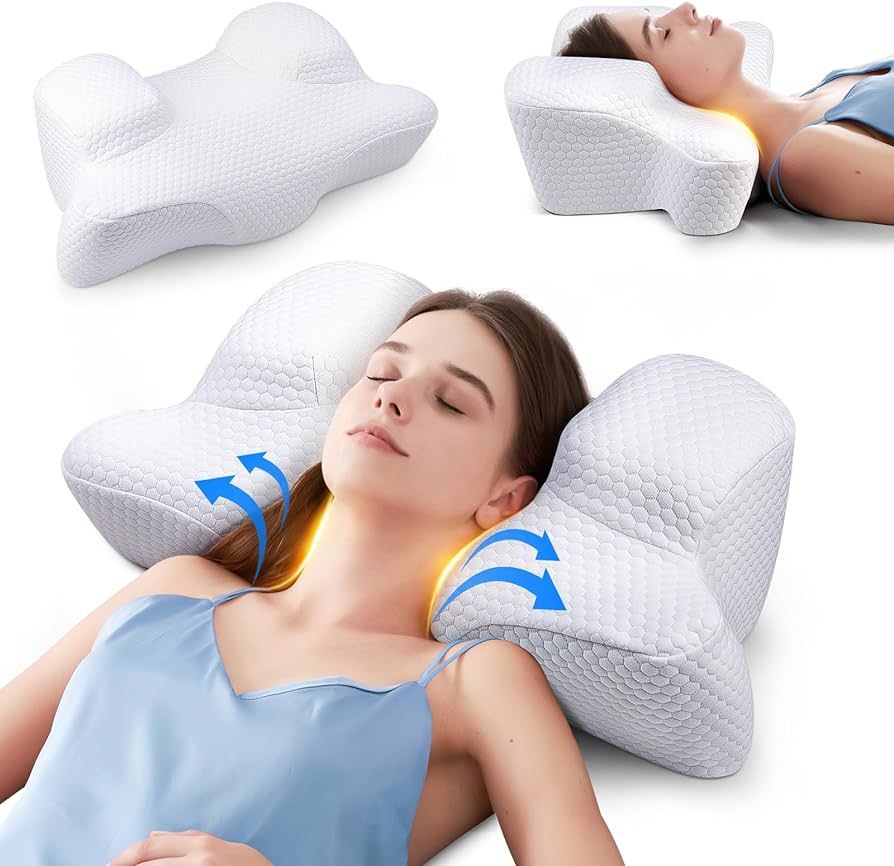 Cervical Neck Beauty Pillow - Anti-Aging & Anti-Wrinkle Memory Foam for Neck & Shoulder Pain, Bac... | Amazon (US)