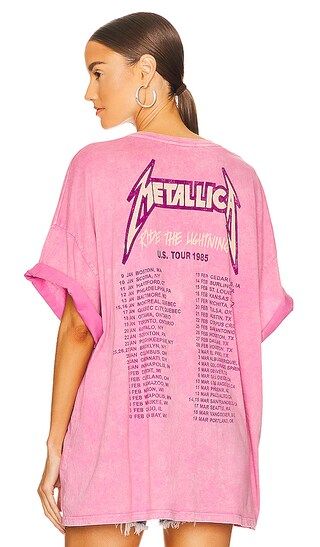 Metallica US Tour 1985 Tee in Lilac Bloom Acid | Revolve Clothing (Global)