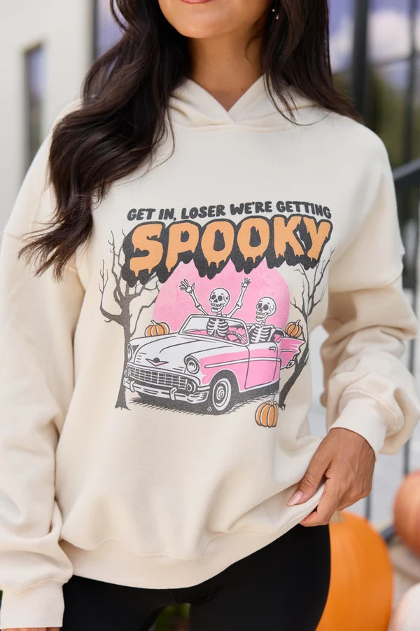 Pumpkin Faces Light Rust Graphic Sweatshirt | Pink Lily