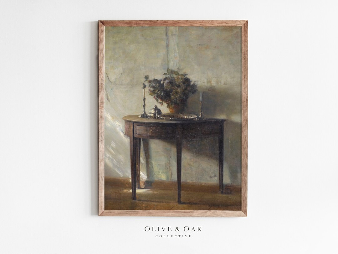 Moody Interior Still Life Painting / Neutral Decor Artwork PRINTABLE / #414 | Etsy (US)