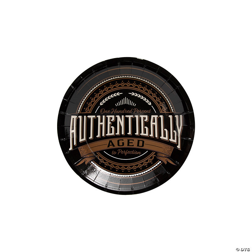 Vintage Aged to Perfection Party Paper Dessert Plates - 8 Ct. | Oriental Trading Company