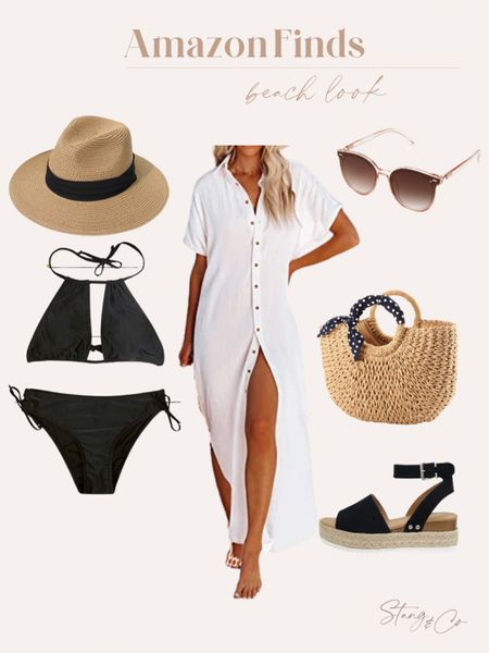 Beach outfit inspiration - all from Amazon

Amazon finds - black bikini - straw beach bag - beach tote - straw hat - sunglasses 

#LTKswim #LTKstyletip #LTKunder50