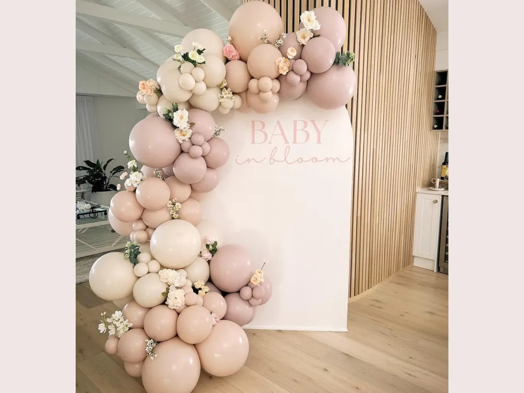DIY Boho Baby Shower "baby in Bloom” Theme Balloon Arch Garland Dusty Boho Party Balloon Kit Pi... | Etsy (US)
