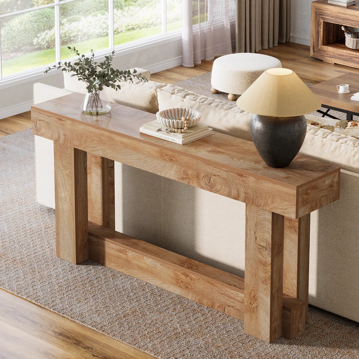 Wooden Console Table, 63-Inch Long Entryway Table | Wayfair North America