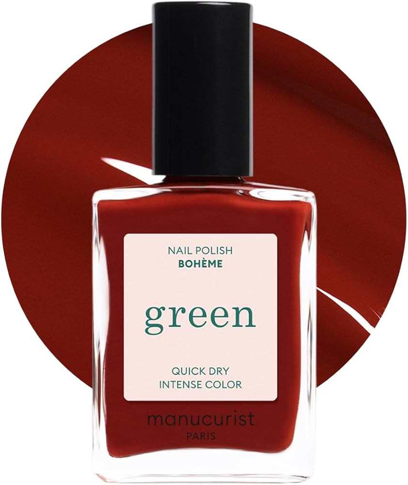 Manucurist Green Boheme - Brownish Red Nail Polish - 9-Free, Vegan and Plant-Based - Quick Dry Ma... | Amazon (US)