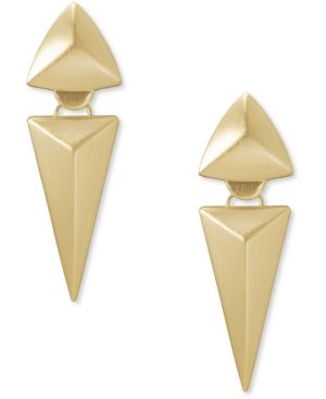 Kendra Scott 14k Gold-Plated Triangular Small Statement Earrings | Macys (US)
