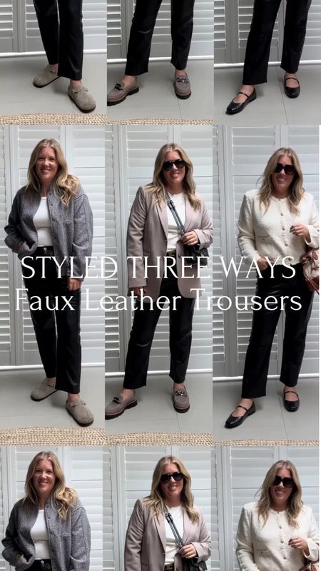 Styled three ways, faux leather trousers 

#LTKeurope #LTKfindsunder50