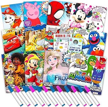 12 Imagine Ink Coloring Book Set for Kids - Bulk Bundle with 12 No Mess Coloring Books, Barn Bots... | Amazon (US)
