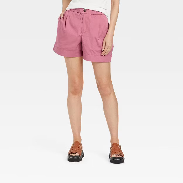 Women's High-Rise Poplin Shorts - A New Day™ | Target