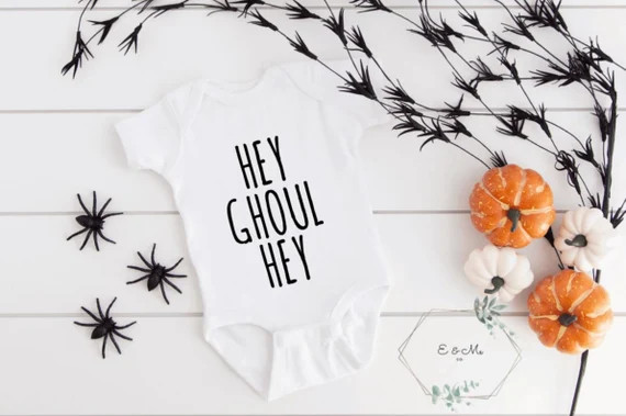 Hey Ghoul Hey, Funny Baby Onesie®, Baby Girl Onesie®, Spooky Season, First Halloween, Baby Show... | Etsy (US)