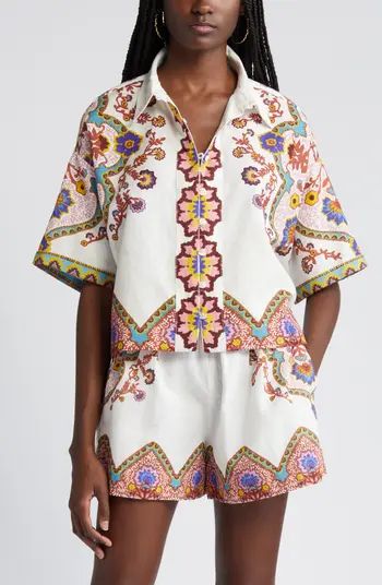 Cleobella Jeni Cotton & Linen Button-Up Shirt | Nordstrom | Nordstrom