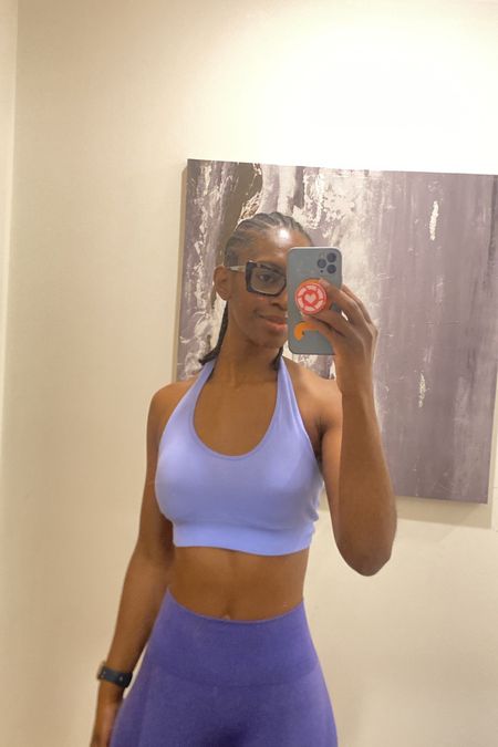 Wanted to add some spring color to the mix! New workout halter bra that is a match for NVGTN for less than half the price! Bought a M Periwinkle but wish I got a small. Leggings are a S!

Workout outfit, NVGTN bra, NVGTN dupe, NVGTN leggings, workout leggings, high waisted leggings, opaque leggings, squat proof leggings, gym outfit, affordable gym leggings 

#LTKfindsunder50 #LTKfitness #LTKstyletip