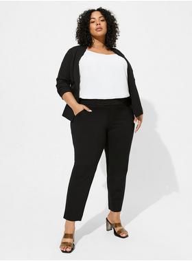 Pull-On Relaxed Taper Studio Luxe Ponte High-Rise Pant | Torrid (US & Canada)
