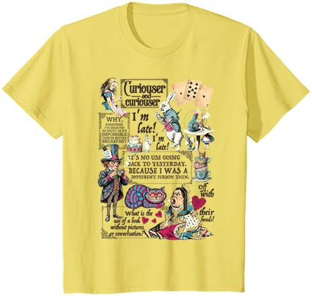 Alice in Wonderland Characters Lewis Carroll Illustration T-Shirt | Amazon (US)