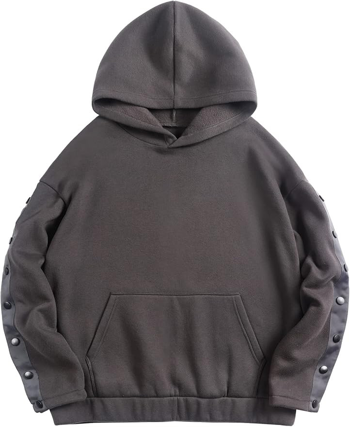 ZAFUL Men's Fleece Pullover Hoodie, Long Sleeve Loose Pullover Casual Drawstring Sweatshirt Tops ... | Amazon (US)