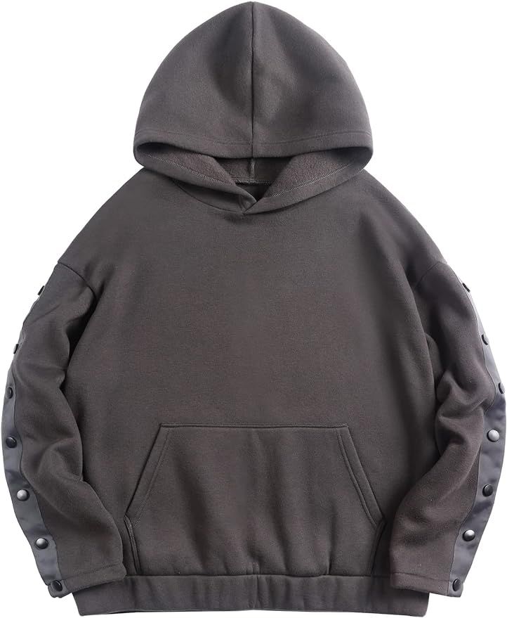 ZAFUL Men's Fleece Pullover Hoodie, Long Sleeve Loose Pullover Casual Drawstring Sweatshirt Tops ... | Amazon (US)