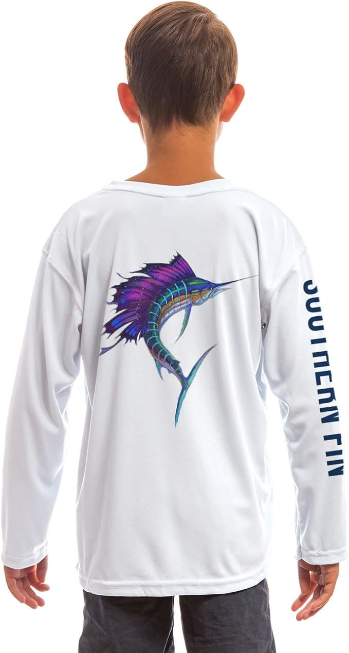 Southern Fin Apparel Youth Fishing Shirt for Kids Boys Girls Long Sleeve UV | Amazon (US)